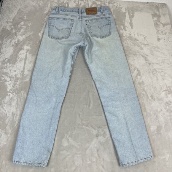 VTG Levis 505 Jeans Mens 34x30 Light Wash Denim Regular Fit Straight USA Grunge - Picture 11 of 15